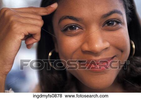 Happy Young Woman View Large Photo Image Stock Photo - Happy Young Woman. Fotosearch