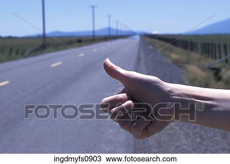 Hitchhiking Thumb View Large Photo Image Stock Image - Hitchhiking Thumb. Fotosearch