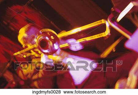 Stock Photo - Horn Player in a Band. Fotosearch
