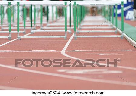 Hurdles on Track View Large Photo Image Picture - Hurdles on Track. Fotosearch