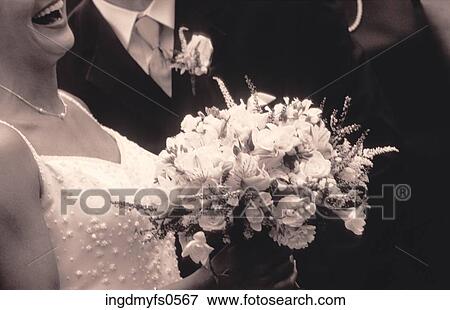 Laughing Bride with Bouquet View Large Photo Image Stock Photo - Laughing Bride with Bouquet. Fotosearch