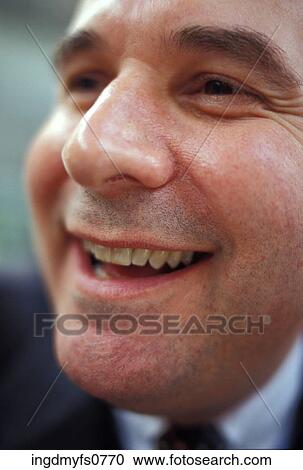 Stock Image - Man Laughing. Fotosearch