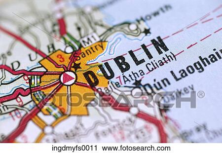 Map in Dublin Ireland View Large Photo Image Stock Image - Map in Dublin Ireland. Fotosearch