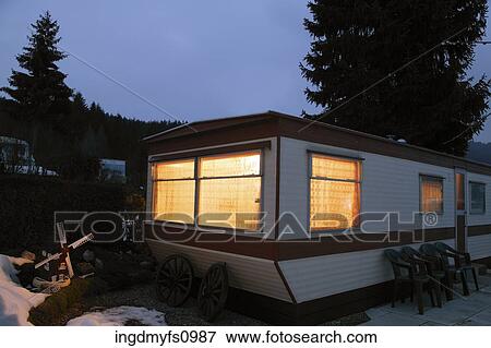 Stock Photo - Mobile Home in the Country. Fotosearch