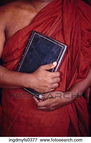 Stock Photo - Monk With Book. Fotosearch