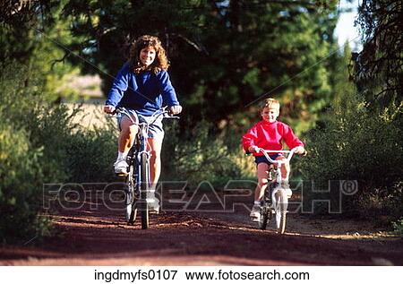 Mother and Son Riding Bikes View Large Photo Image Stock Photo - Mother and Son Riding Bikes. Fotosearch