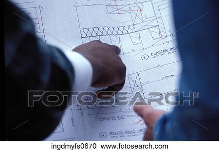 Pointing at a Blueprint View Large Photo Image Stock Image - Pointing at a Blueprint. Fotosearch