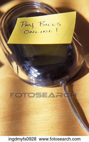 Post It Note on Mouse View Large Photo Image Stock Photo - Post It Note on Mouse. Fotosearch