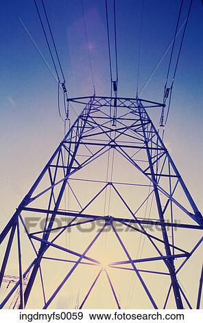 Power Plant Tower View Large Photo Image Stock Photo - Power Plant Tower. Fotosearch