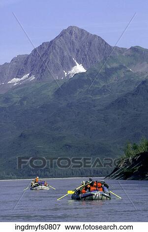 Rafting on the Copper River in Alaska View Large Photo Image Stock Photo - Rafting on the Copper River in Alaska. Fotosearch