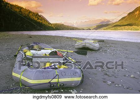 Rafts Pulled Up on Bank of Copper River View Large Photo Image Stock Photo - Rafts Pulled Up on Bank of Copper River. Fotosearch