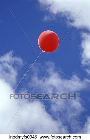 Red Balloon and Blue Sky View Large Photo Image Stock Photography - Red Balloon and Blue Sky. Fotosearch