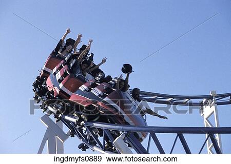 Roller Coaster in Santa Cruz California View Large Photo Image Stock Photo - Roller Coaster in Santa Cruz California. Fotosearch