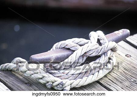 Rope Tied to Dock View Large Photo Image Stock Image - Rope Tied to Dock. Fotosearch