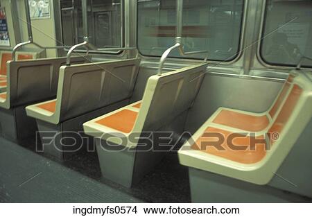 Seats on a Subway View Large Photo Image Picture - Seats on a Subway. Fotosearch
