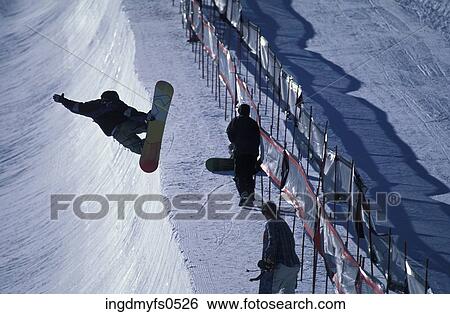 snowboaders on halfpipe View Large Photo Image Stock Photograph - snowboaders on halfpipe. Fotosearch
