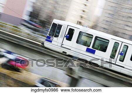 Speeding Commuter Train View Large Photo Image Stock Photograph - Speeding Commuter Train. Fotosearch