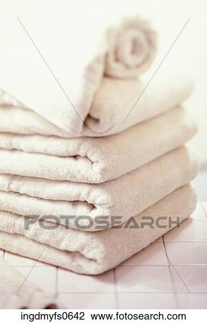 Stack of Clean White Towels View Large Photo Image Stock Image - Stack of Clean White Towels. Fotosearch