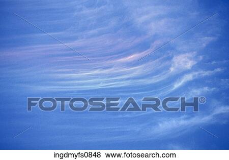 Streaks of Cloud in Blue Sky View Large Photo Image Stock Photo - Streaks of Cloud in Blue Sky. Fotosearch