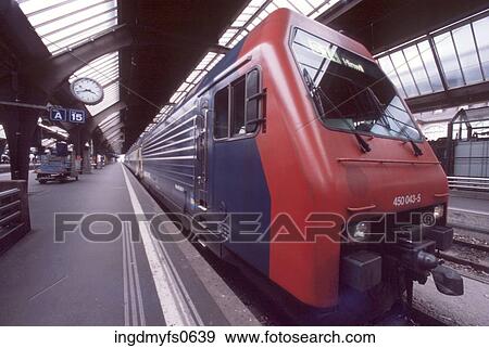 Subway Train in Station View Large Photo Image Stock Photo - Subway Train in Station. Fotosearch