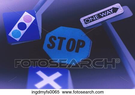Various Road Signs View Large Photo Image Stock Photography - Various Road Signs. Fotosearch