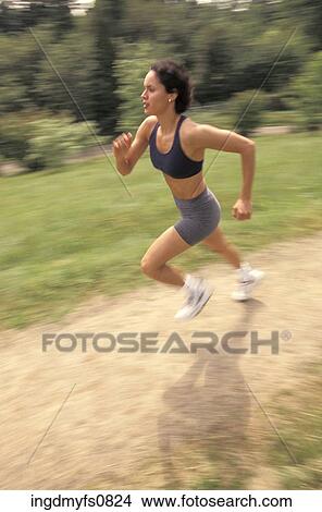 Woman Jogging View Large Photo Image Picture - Woman Jogging. Fotosearch
