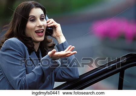 Woman on Cordless Phone View Large Photo Image Stock Image - Woman on Cordless Phone. Fotosearch