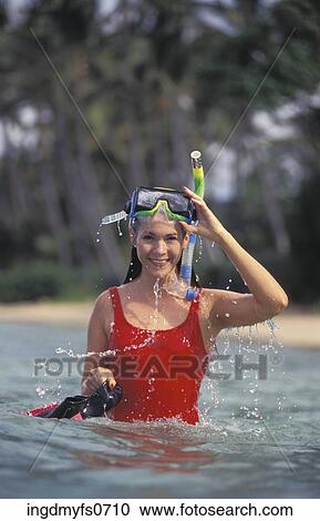Woman Snorkeling View Large Photo Image Stock Image - Woman Snorkeling. Fotosearch
