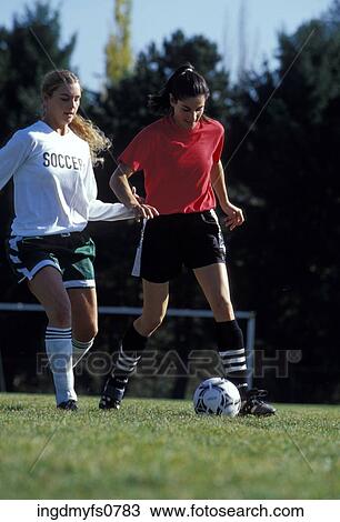Women Playing Soccer View Large Photo Image Stock Image - Women Playing Soccer. Fotosearch