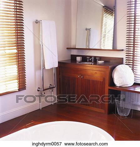 View of a redwood bathroom View Large Photo Image Stock Photo - View of a redwood bathroom. Fotosearch