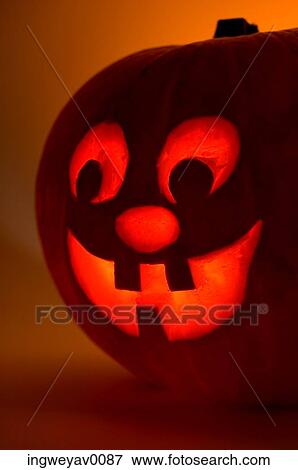 Close-up of a Halloween pumpkin View Large Photo Image Stock Photo - Close-up of a Halloween pumpkin. Fotosearch