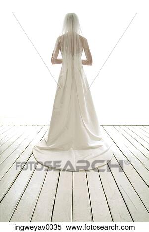 Stock Photography - Rear view of a bride. Fotosearch