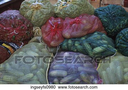 Bags of Cucumbers View Large Photo Image Stock Image - Bags of Cucumbers. Fotosearch
