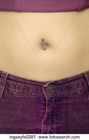 Belly Button Piercing View Large Photo Image Stock Photo - Belly Button Piercing. Fotosearch