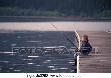 Boy Sitting On Dock With Fishing Pole View Large Photo Image Stock Image - Boy Sitting On Dock With Fishing Pole. Fotosearch