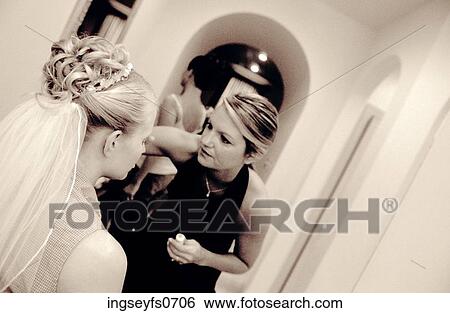Bride Getting Her Makeup Done View Large Photo Image Stock Photograph - Bride Getting Her Makeup Done. Fotosearch