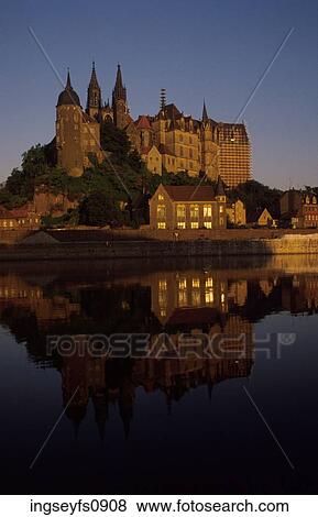 Castle at Twilight View Large Photo Image Stock Photo - Castle at Twilight. Fotosearch