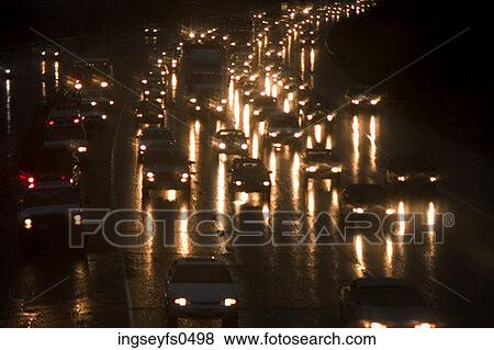City Traffic at Night View Large Photo Image Stock Photo - City Traffic at Night. Fotosearch