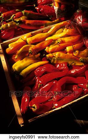 Crate Full of Peppers View Large Photo Image Stock Image - Crate Full of Peppers. Fotosearch