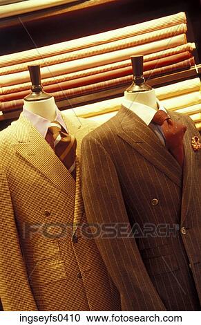 Stock Image - Department Store Mannequins Wearing Suits. Fotosearch