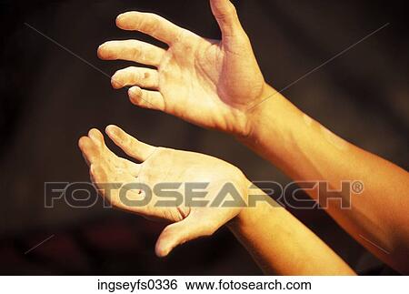 Stock Photograph - Dusty Hands. Fotosearch