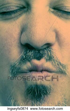 Eyes Closed Lips Puckered View Large Photo Image Picture - Eyes Closed Lips Puckered. Fotosearch