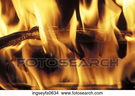 Fire Burning Close Up View Large Photo Image Picture - Fire Burning Close Up. Fotosearch