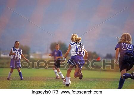 Girls Playing Soccer View Large Photo Image Stock Image - Girls Playing Soccer. Fotosearch