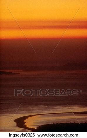 Golden Sky Over Bay View Large Photo Image Stock Photograph - Golden Sky Over Bay. Fotosearch
