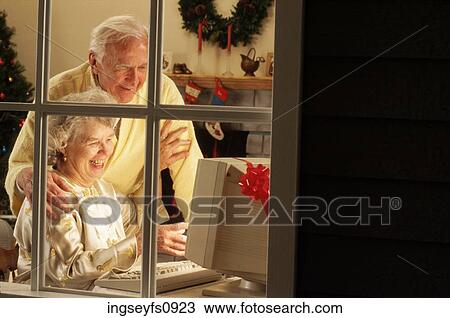 Grandparents on a New Computer View Large Photo Image Stock Image - Grandparents on a New Computer. Fotosearch