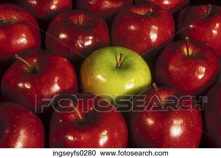 Green Apple Among Red Apples View Large Photo Image Stock Image - Green Apple Among Red Apples. Fotosearch