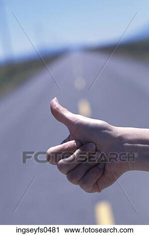 Hitchhiking Thumb View Large Photo Image Stock Image - Hitchhiking Thumb. Fotosearch