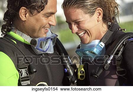 Laughing Scuba Divers View Large Photo Image Picture - Laughing Scuba Divers. Fotosearch