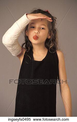 Little Girl With Cast Sticking out her Tongue View Large Photo Image Stock Photography - Little Girl With Cast Sticking out her Tongue. Fotosearch